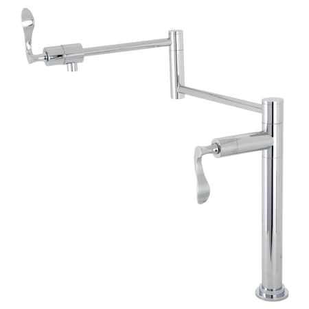 Kingston Brass Deck Mount Pot Filler, Polished Chrome KS4701CFL